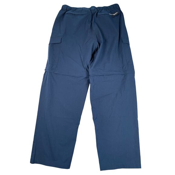 Reel Legends Pants Men Large 36/38 x 29" Inseam Navy Cargo Convertible to Shorts - Picture 2 of 16